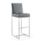 Manhattan Comfort Element 29" Faux Leather Bar Stool in Graphite and Polished Chrome BS010-GP - alternate 1